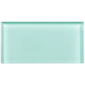 Soft Mint - glass (Green, Polished, Rectangle, 3x6, 4x12) tile
